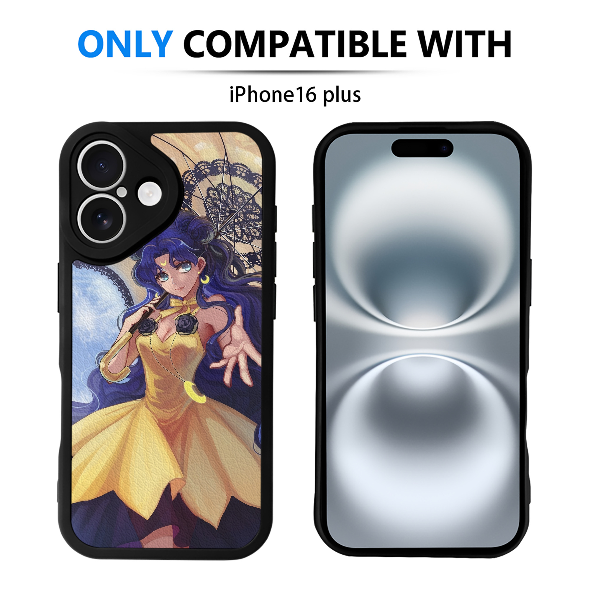（画像用） 美少女戦士セーラームーン Sailor Moon 【iPhone 16シリーズ対応】シリコンスマホケース（レザー調） 材質：シリコン